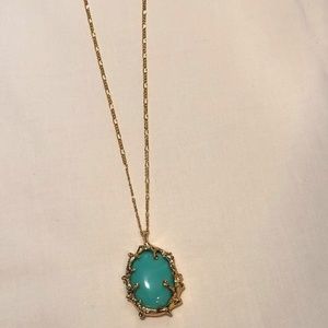 Lily Pulitzer turquoise/gold pendant necklace